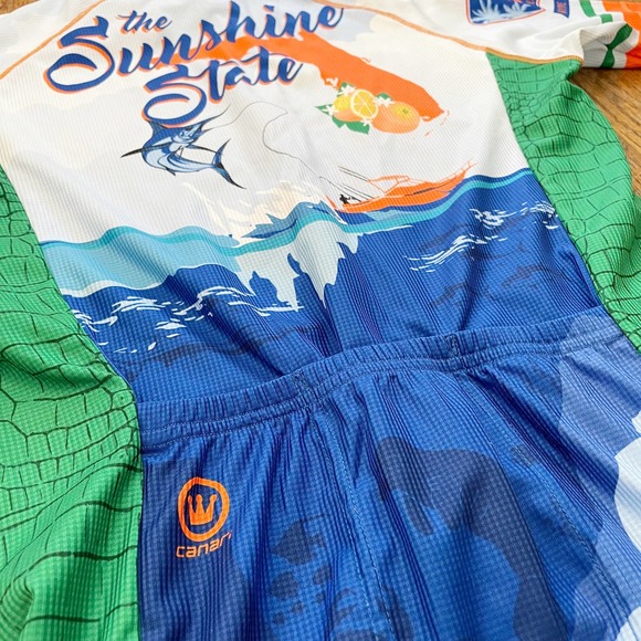 Canari Florida Sunshine State Men’s Small Biking Cycling Jersey - Picture 4 of 6